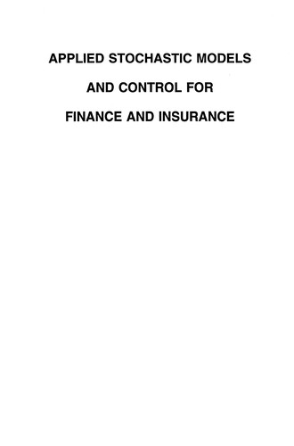 Cover for Applied Stochastic Models and Control for Finance and Insurance