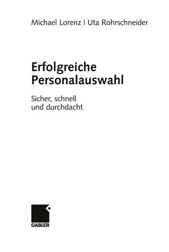 Cover for Erfolgreiche Personalauswahl: Sicher, schnell und durchdacht