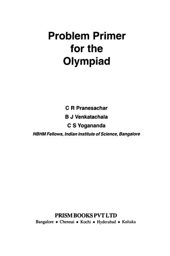 Cover for Problem primer for the olympiad