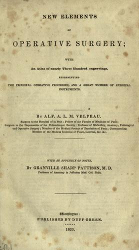 Cover for New elements of operative surgery