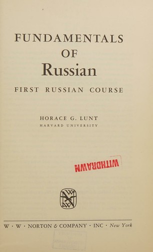 Cover for Fundamentals of Russian.
