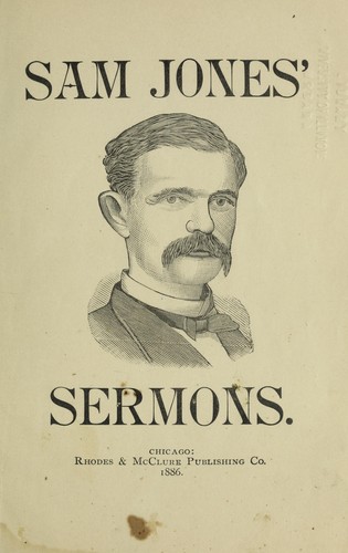 Cover for Sam Jones' sermons.
