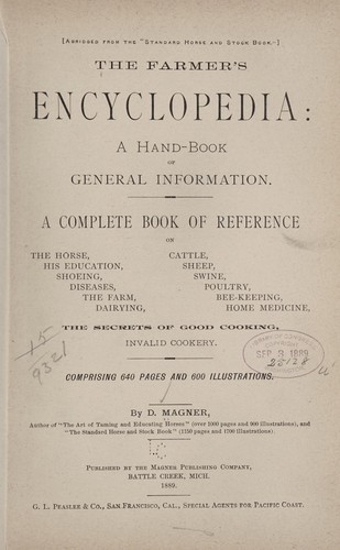 Cover for The farmer's encyclopedia