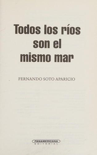 Cover for Todos los ríos son el mismo mar