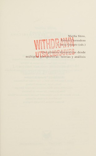 Cover for Los géneros discursivos desde múltiples perspectivas