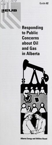 Cover for Responding to public concerns about oil and gas in Alberta