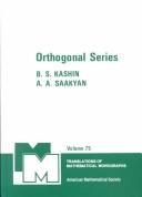 Cover for Orthogonal series