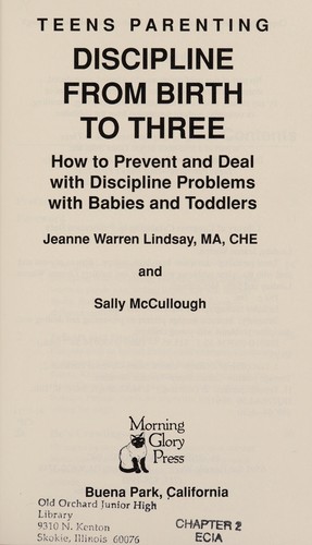 Cover for Discipline from birth to three