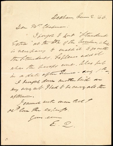 Cover for [Letter to] Dear Mrs. Chapman