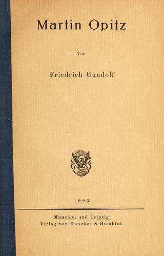 Cover for Martin Opitz.