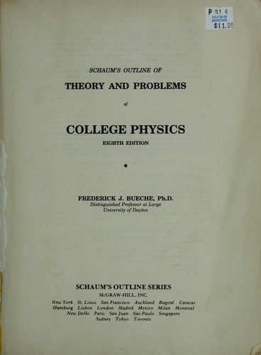 Cover for Schaum's outline of theory and problems of college physics