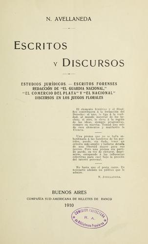 Cover for Escritos y discursos