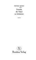 Cover for Versuch, die Natur zu kritisieren