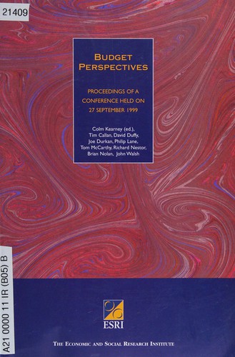 Cover for Budget perspectives