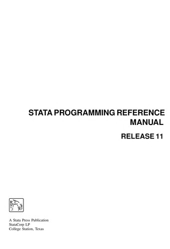 Cover for Stata programming