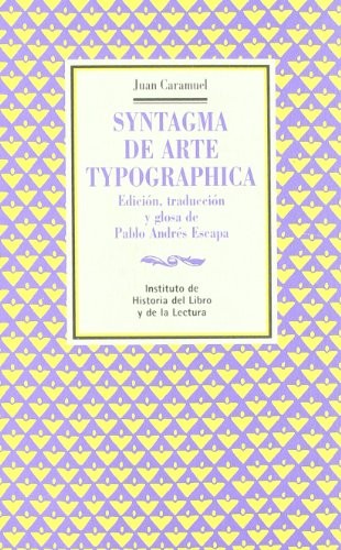Cover for Syntagma de arte typographica