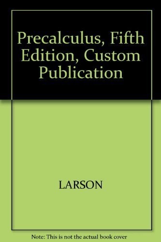 Cover for Precalculus, Fifth Edition, Custom Publication
