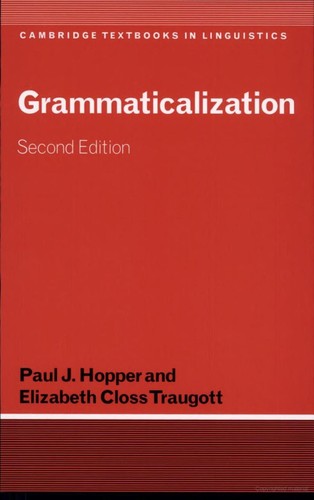 Cover for GRAMMATICALIZATION.