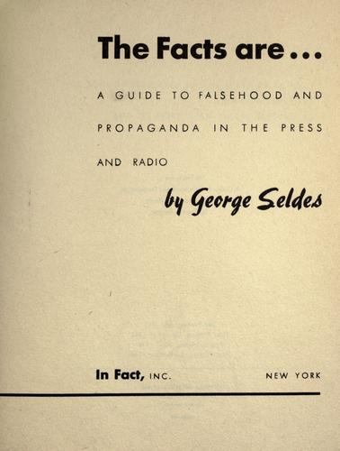 Cover for The facts are