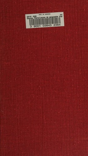 Cover for Leçons de géographie tropiçale