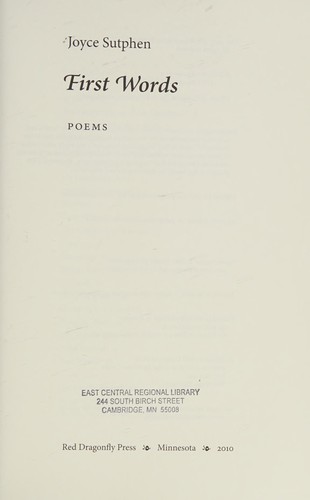 Cover for First words