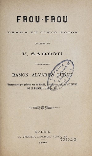 Cover for Frou-frou