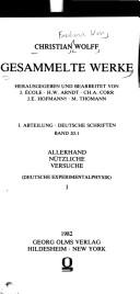 Cover for Allerhand nützliche Versuche, dadurch zu genauer Erkäntnis der Natur und Kunst der Weg gebähnet wird