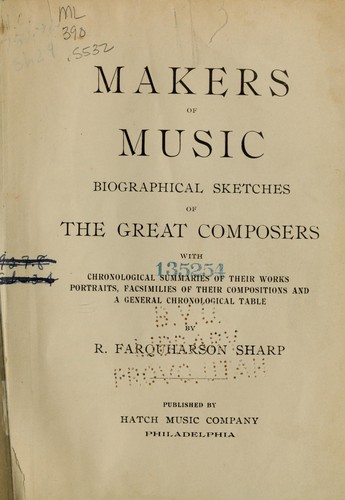 Cover for Makers of music