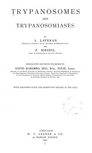 Cover for Trypanosomes and trypanosomiases
