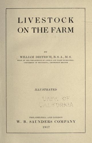 Cover for Livestock on the farm