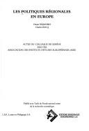 Cover for Les politiques régionales en Europe