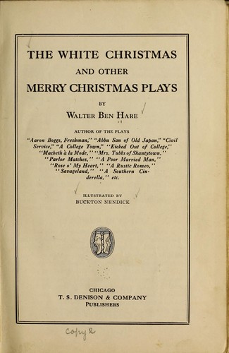 Cover for The White Christmas, and other merry Christmas plays