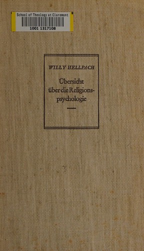 Cover for Übersicht der Religionspsychologie