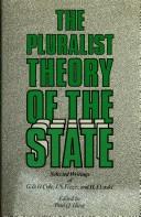 Cover for The Pluralist theory of the state