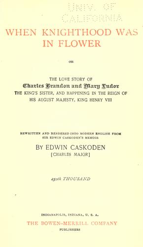 Cover for When knighthood was in flower