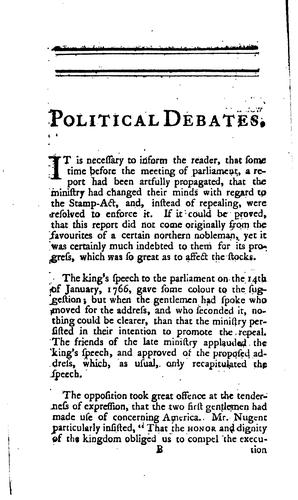 Cover for Political debates.