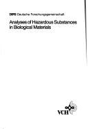 Cover for Analyses of Hazardous Substances in Biological Materials, Volume 1