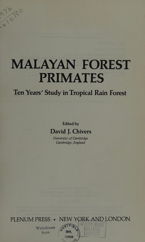 Cover for Malayan forest primates