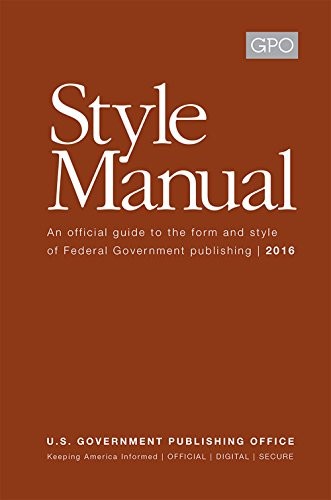 Cover for GPO Style Manual