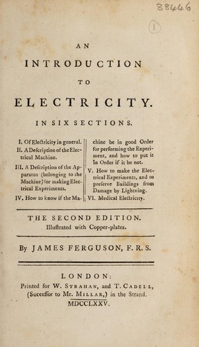 Cover for An introduction to electricity. In six sections ...