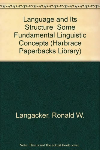 Cover for Language and its structure