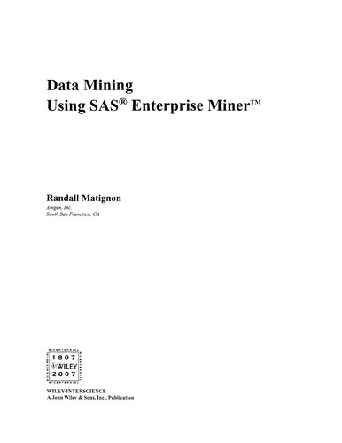 Cover for Data mining using SAS Enterprise miner
