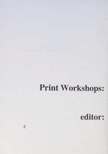 Cover for Print workshops