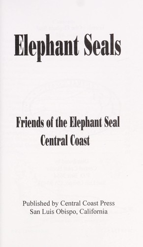 Cover for Elephant Seals