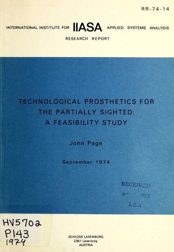 Cover for Technological prosthetics for the partially sighted