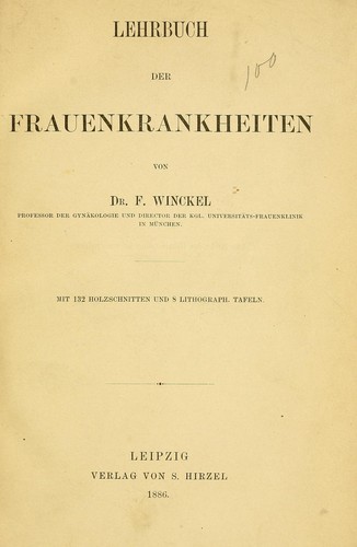 Cover for Lehrbuch der Frauenkrankheiten
