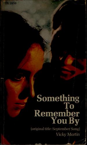 Cover for Something to remember you by