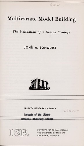 Cover for Multivariate Model Building