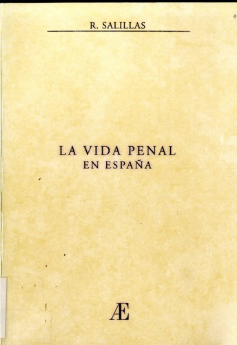 Cover for La vida penal en España