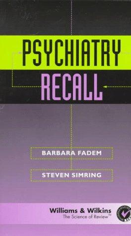 Cover for Psychiatry recall